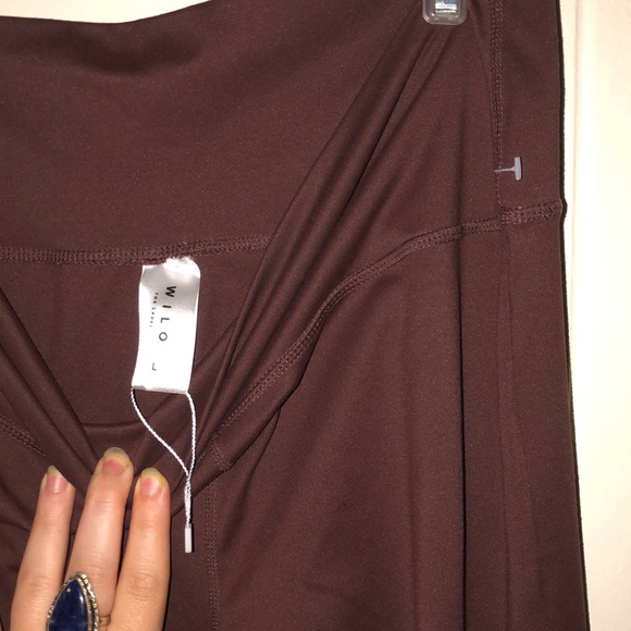 Wilo the Label Brown Colorblock NWOT Size Large Flare Leggings - Picture 9 of 10